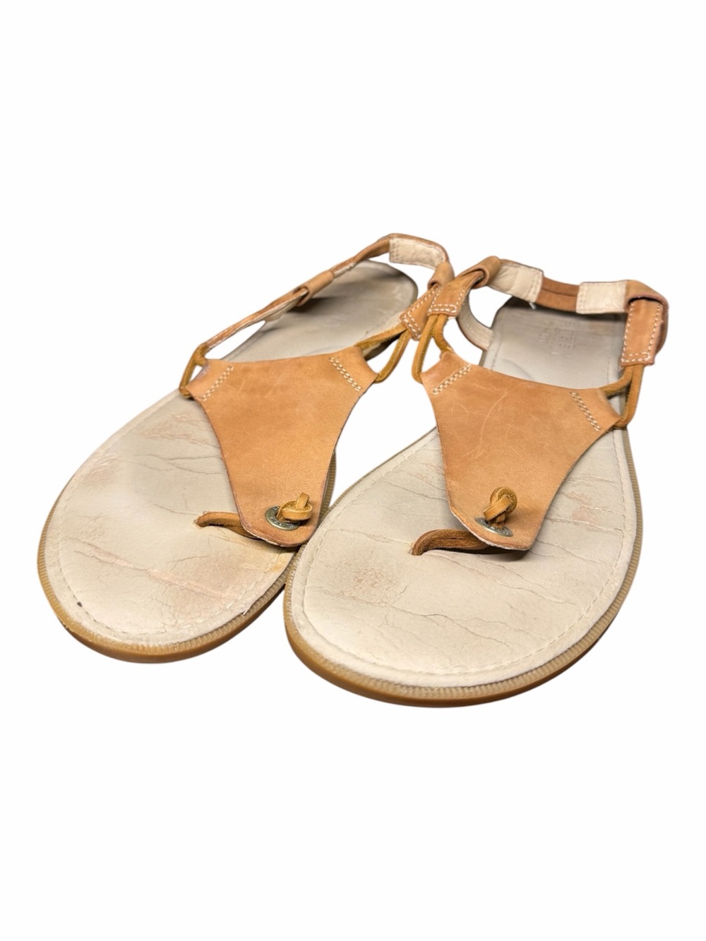 Sperry Top Sides Women's Tan Leather T-Strap Sandals